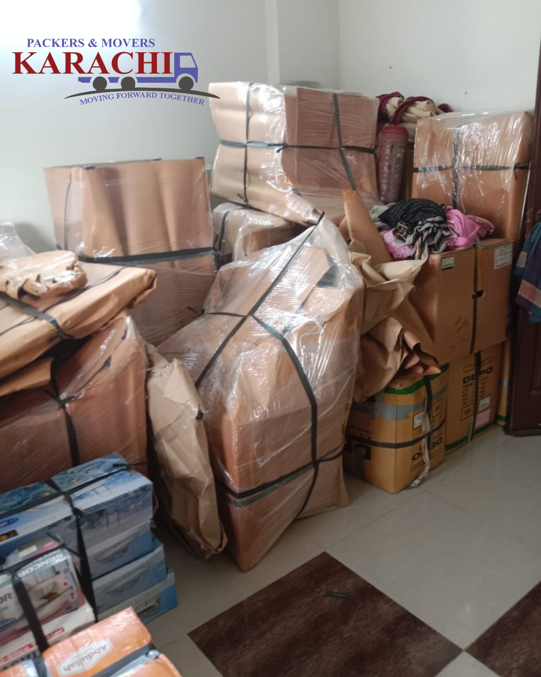 pile of packed stuff and goods