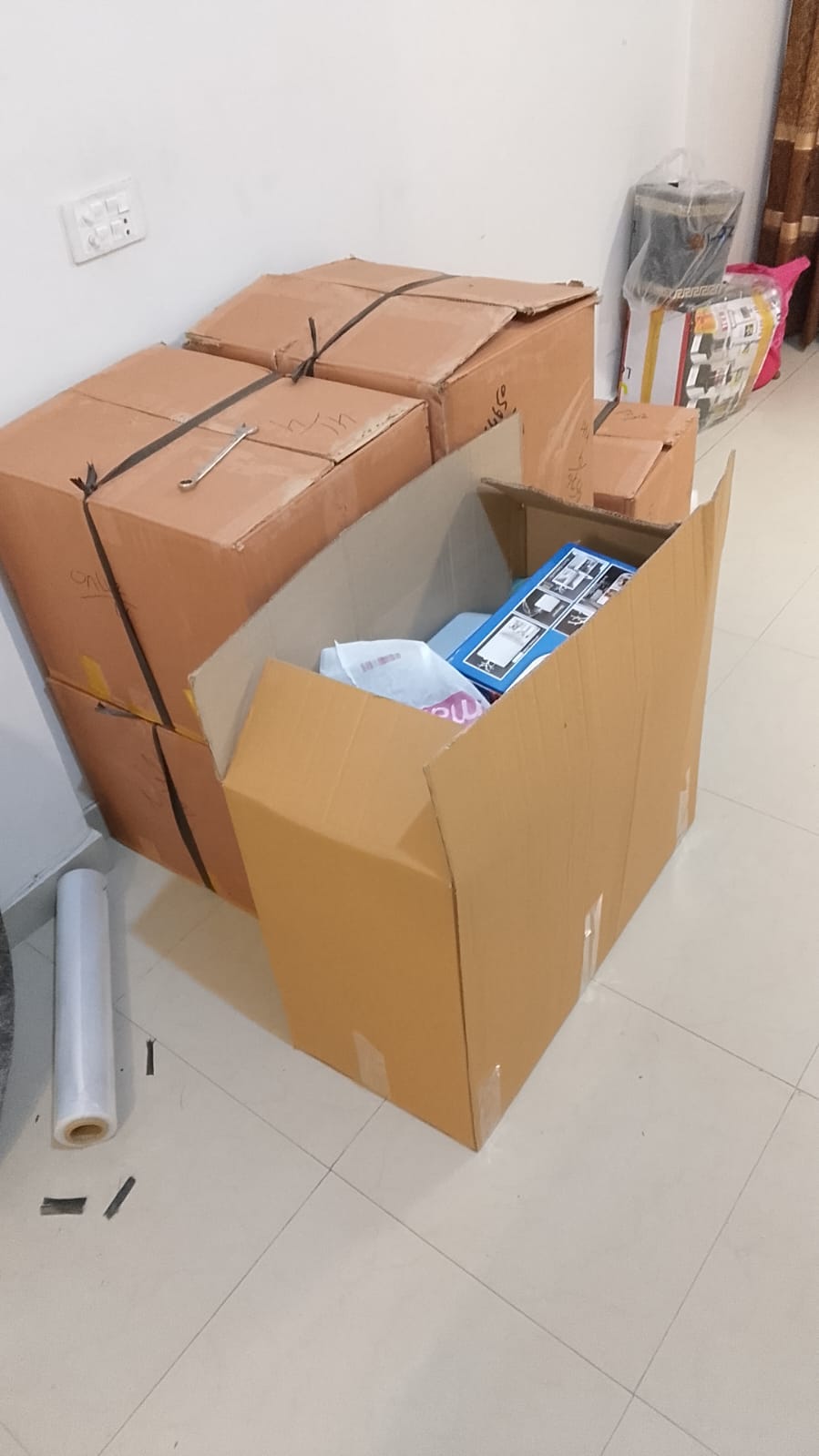 Office files and documents packed department wise with checklist