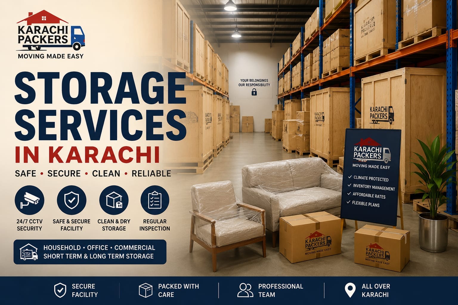 Secure household and office storage services in Karachi